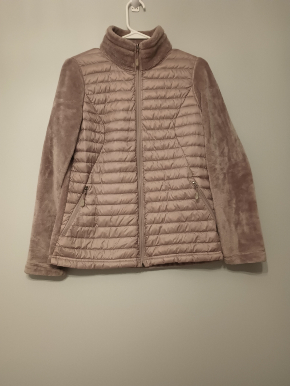 32 Degrees Heat Packable Quilted Jacket with Plush Sleeves S
